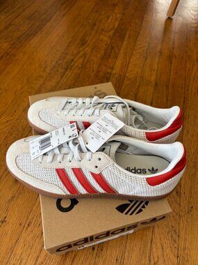 adidas Samba OG Crystal White Preloved Red Gum M2